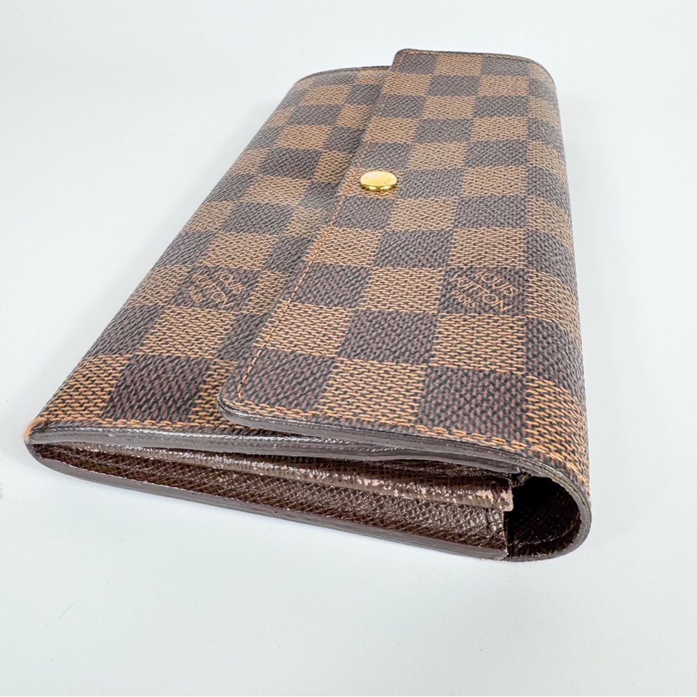 Authentic Louis Vuitton Sarah Wallet Damier Ebene Checkered - Picture 4 of 14